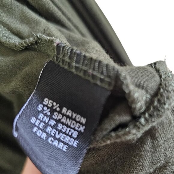 Premise Studio Dark Olive Green Cardigan Plus Size 1X Jersey Fabric - Picture 7 of 7